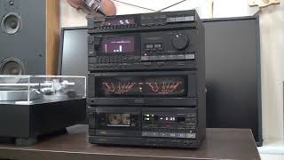 SHARP CD-X80 крайне редкий, двухкассетный, со стрелочными индикаторами музыкальный центр. фото
