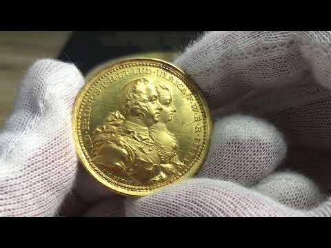 Adolf Fredrik - 10 dukater 1748 - Guldmedalj - UNIK i privat ägo - Kungliga gåvan 1780