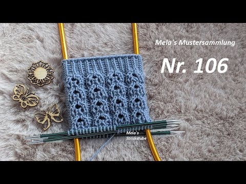 Sock pattern no. 106 - Knitting pattern in the round / knitting sock pattern 7-hole pattern