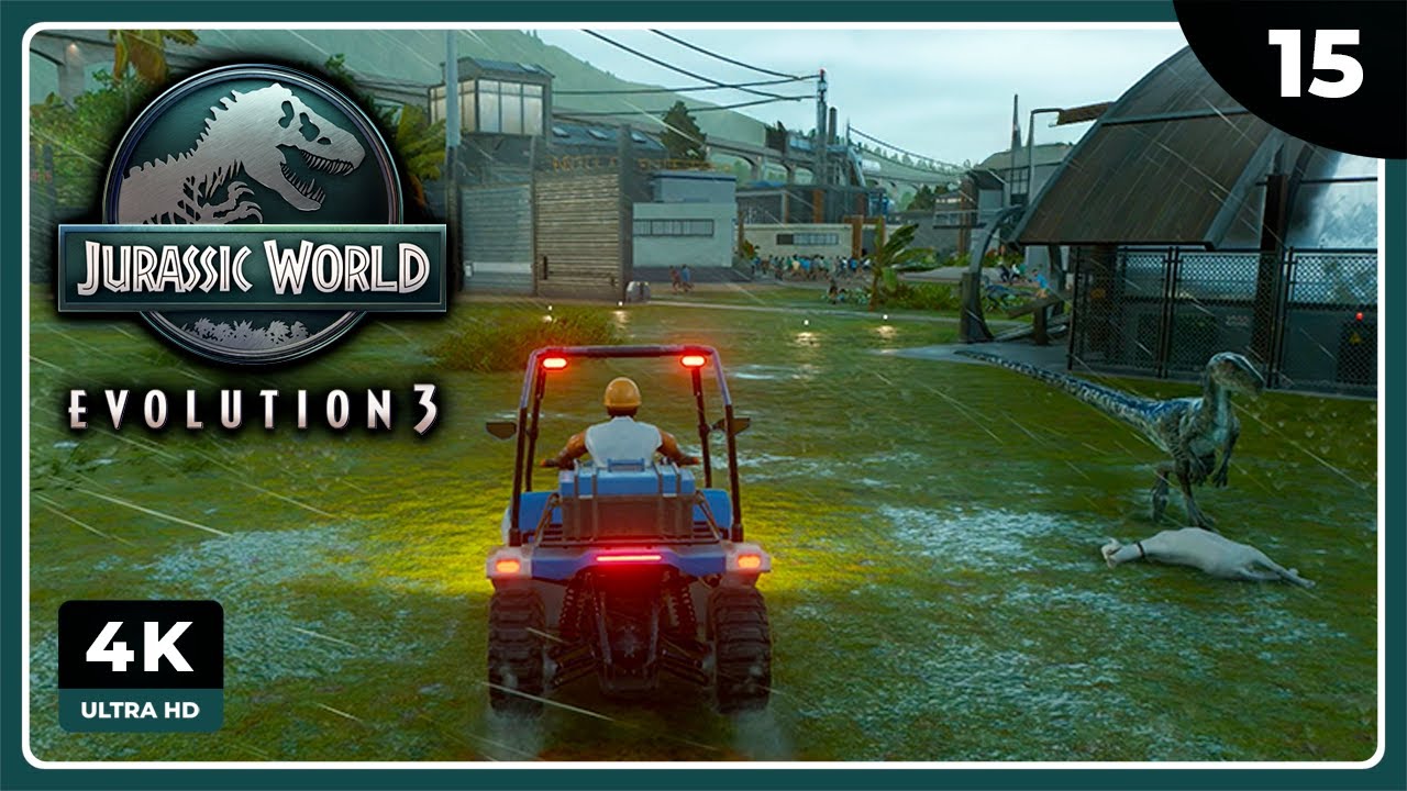 JWE3#15 | CAOS DURANTE LA TORMENTA | JURASSIC WORLD EVOLUTION 3 Gameplay Español