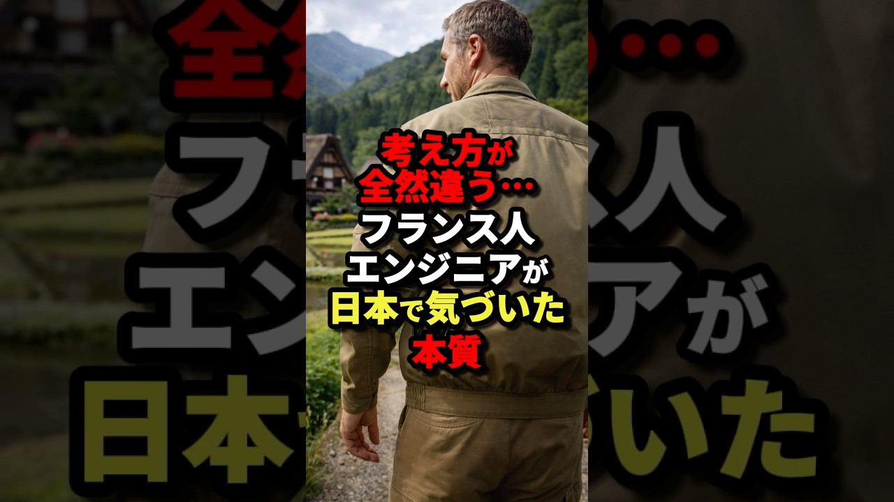 考え方が全然違う…フランス人エンジニアが日本で気づいた本質 #海外の反応
