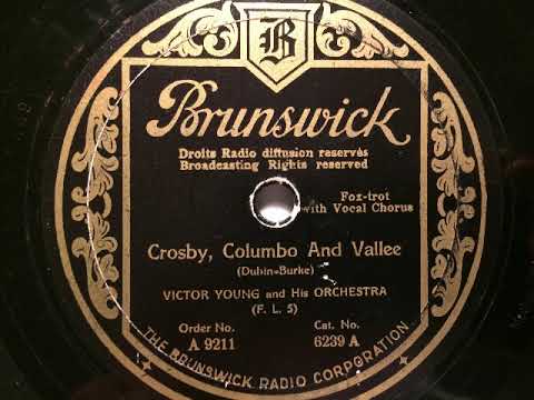 Victor Young Orchestra, vocal chorus, Crosby Columbo and Vallee, Foxtrot, USA, 1931