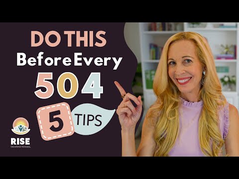 Do THIS Before the 504 Meeting: 5 Tips for Parents Before EVERY 504 Plan Meeting