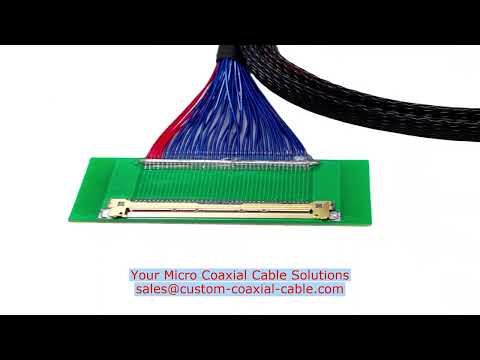 micro coax amphenol for 3D depth 46 AWG CABLINE-VS HARNESS 30P 300MM Custom Hybrid Coaxial Cable Wir