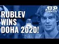 Rublev beats Moutet: Match Point, Speech and Trophy Lift | Doha 2020 Final