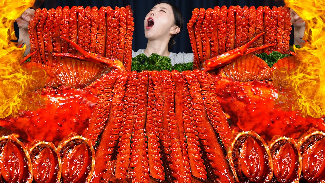 매콤한 낙지다리 🐙 매운 해물찜에 낙지까지 야무지게 먹방! Spicy Small Octopus Seafood Boil Mukbang ASMR Ssoyoung