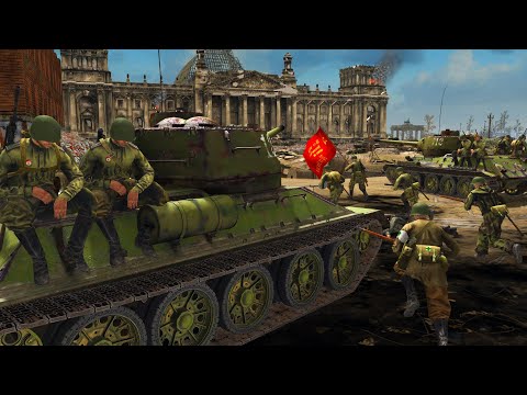 The Red Army Charge of the REICHSTAG! - Gates of Hell: WW2 Battle Simulator