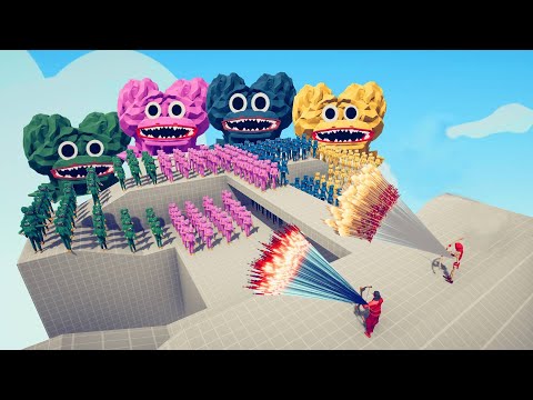 100x HUGGY POPPY PLAYTIME COLOR + GIANT vs 2x EVERY GOD | TABS - Totally Accurate Battle Simulator