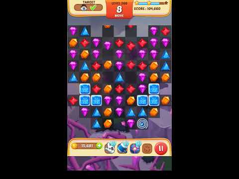 Jewel Match King Level 366 - Walkthrough ( No Booster )