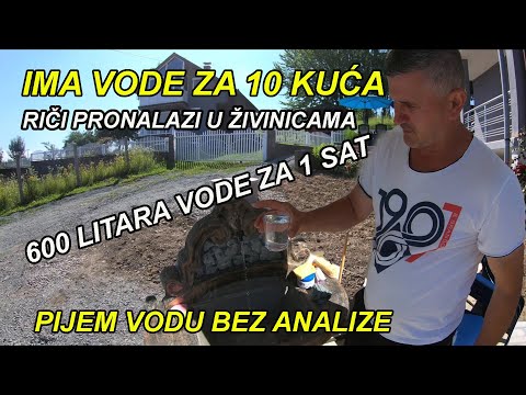 PRONALAŽENJE VODE U BIH - ŽIVINICE - VODE IMA ZA 10 KUĆA IZ JEDNOG BUNARA