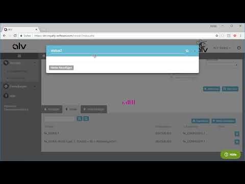 [2018] ALV: Neu in KW 34 mit ISRC, Status=2 Werken, Werk-Suche, Startsaldo in Labelverträgen
