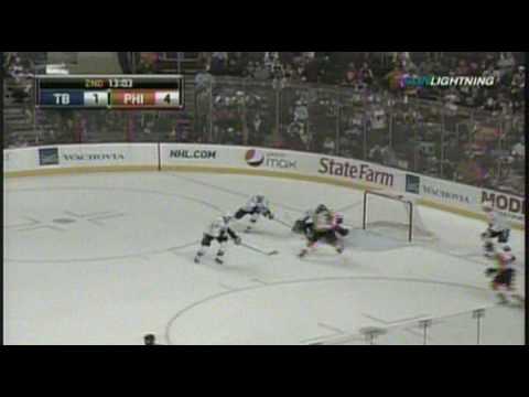 Hartnell Sweet Goal - Flyers vs Lightning - Nov 2 2009