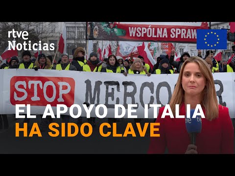 Fotograma del vídeo: La UE da luz verde al acuerdo comercial con el Mercosur a pesar de las protestas de los agricultores