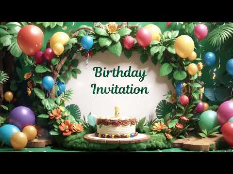 Unique Nature Theme Birthday Invitation Product ID BD1005