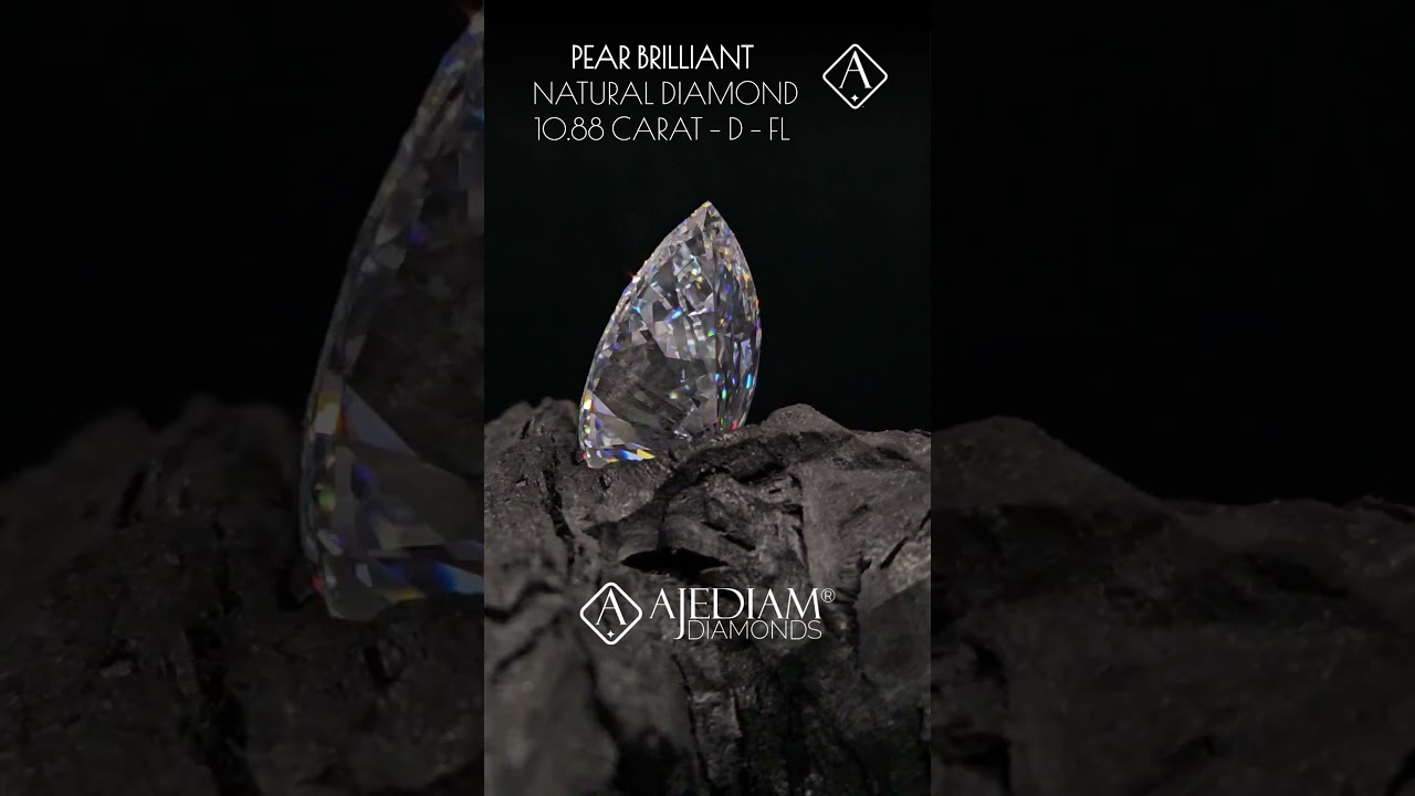 💎 Pear Brilliant 💎 10.88 Carat 💎#diamond #gemstone  #investmentdiamonds #AjediamDiamonds