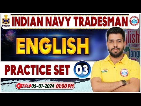 Indian Navy Tradesman, Navy English Practice Set #03, English PYQ's By Anuj Sir
