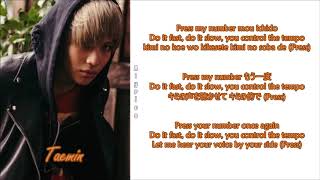 Taemin - Press Your Number [Jap. Version] (Kan/Rom/Eng Lyrics)