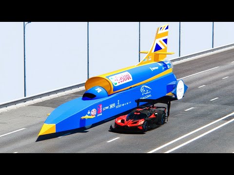 Bugatti Bolide GTR Concept vs SSC Bloodhound at Drag Race 20 KM