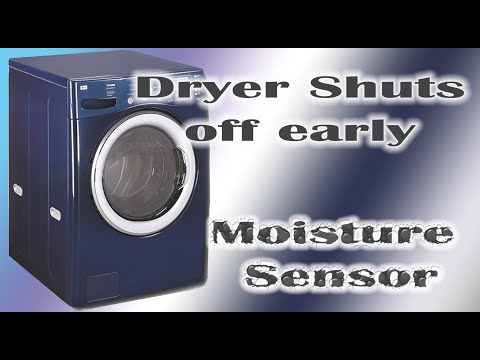 LG Dryer shuts off early.  Moisture sensor fix.