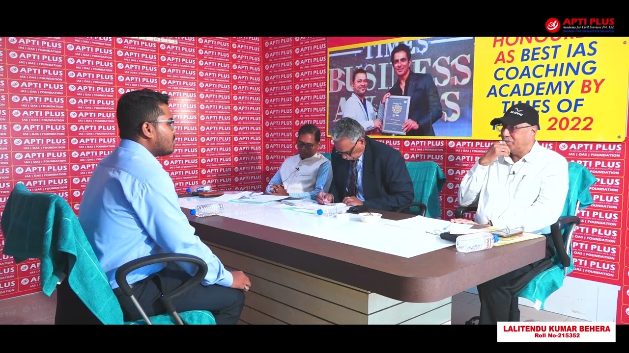 LALITENDU KUMAR BEHERA  || RANK 155 || OAS 2024 || Mock Interview || APTI PLUS