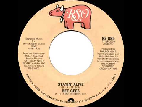 1978 HITS ARCHIVE: Stayin’ Alive - Bee Gees (a #1 record--stereo 45 single version)