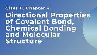 Directional Properties of Covalent Bond, Class 11, Chemical Bonding and Molecular Structure