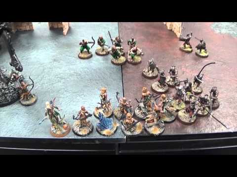 The Hobbit / Lotr Battle Report : Corsairs of Umbar and Uruk-Hai vs Mirkwood
