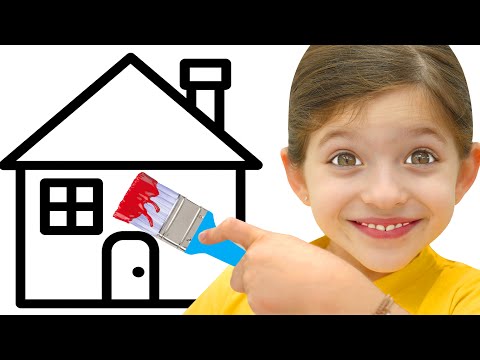 Adel is Painting a House for Thanksgiving | Fun Learning Video for Toddlers