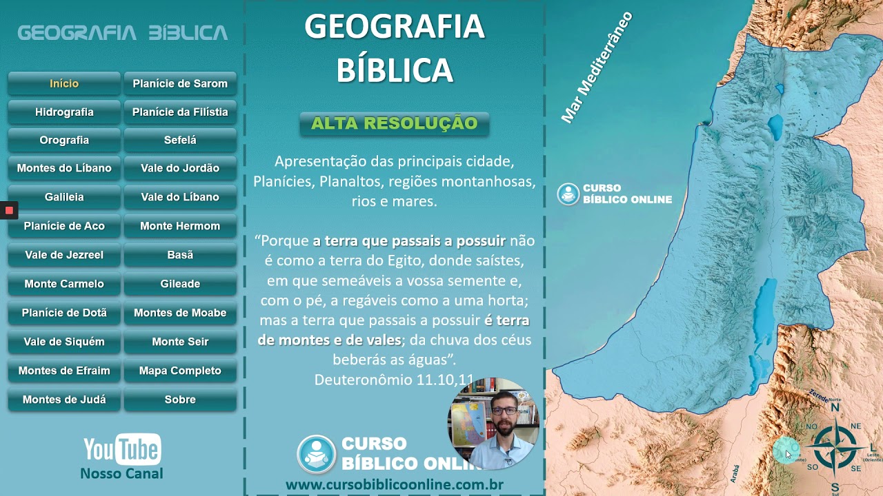 A Melhor aula de Geografia Bíblica - Mapa de Israel