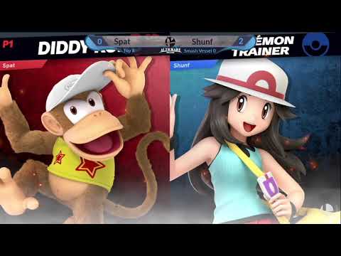 Smash Vessel 0 - Spat (Pkmn Trainer, Ridley, Diddy Kong) Vs Shunf (Pkmn Trainer, DK, Lucario) - WR 5