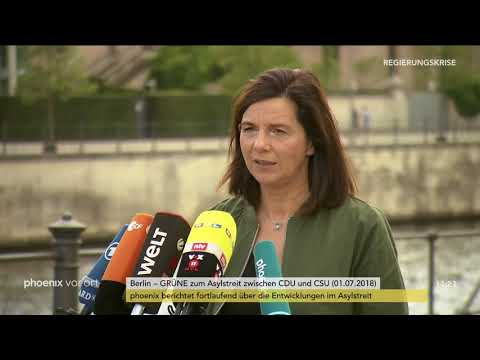 Regierungskrise: Katrin Göring-Eckardt zum Streit in der Union am 01.07.18