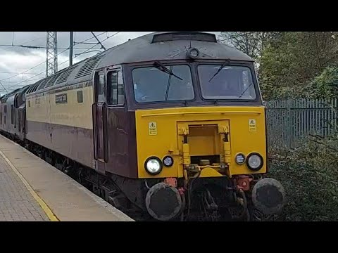 WCR Class 57, 57313 and Class 37, 37 706 passes Biggleswade