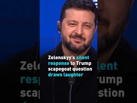 Zelenskyy's silent response to Trump scapegoat question draws laughter