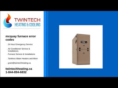 mcquay furnace error codes