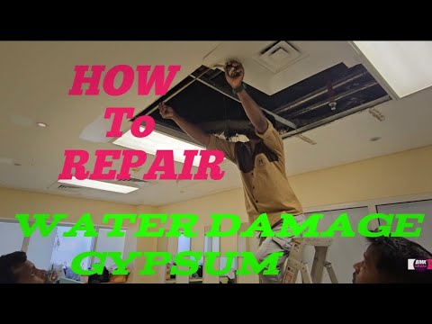 How To Repair a Water Damaged Ceiling After a Leak Water Damage #PVC #WPC