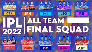 IPL 2022 - All Team Squad Confirmed & Final Ahead of Mega Auction Day 01 | MY Cricket Production