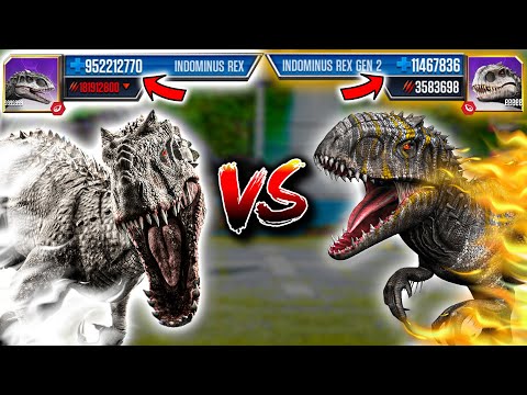 INDOMINUS REX vs INDOMINUS REX GEN 2 LEVEL 999 | Jurassic World: The Game