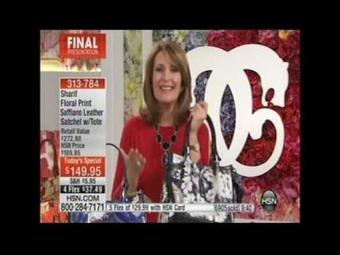 Sharif Studio NYC Floral Print Saffiano Leather Cross Body