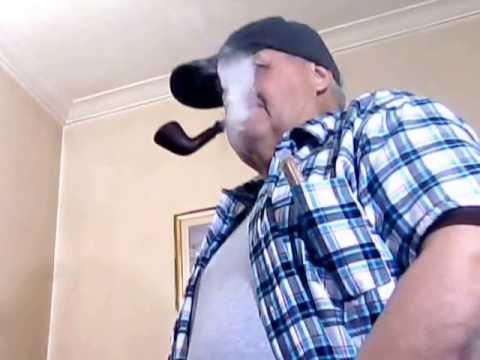 Smoking, my Big-Ben Invention, Pipe Tobaccos, with Blue Jeans Hat, Grey TShirt; Scotland Shirt.