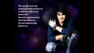 HD Adam Lambert HOLD ON Lyrics On Screen