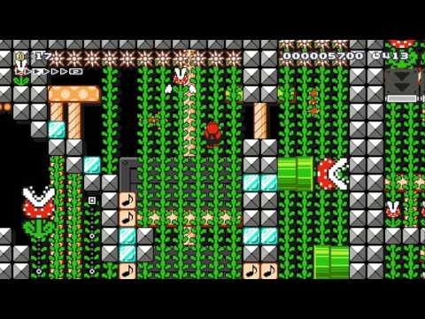 Piranha plant vine castle by Matt - SUPER MARIO MAKER - NO COMMENTARY 1AT