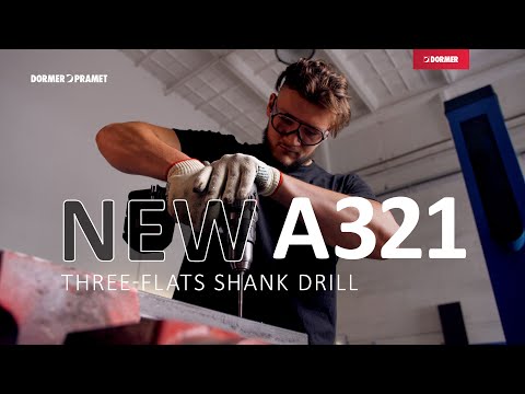 Dormer A321 - HSS Drill with Three-Flats shank