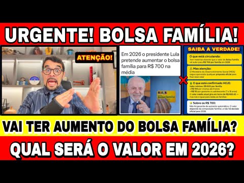 Vídeo: Bolsa Família 2026 vai aumentar: dúvidas e respostas