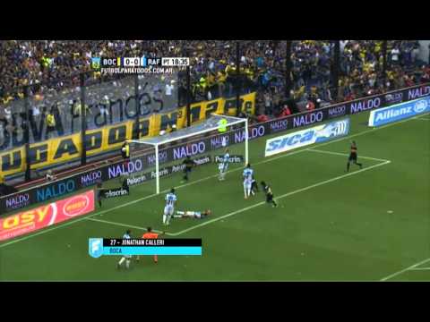 Gol de Calleri. Boca 1 - Rafaela 0. Fecha 3. Primera División 2015. FPT
