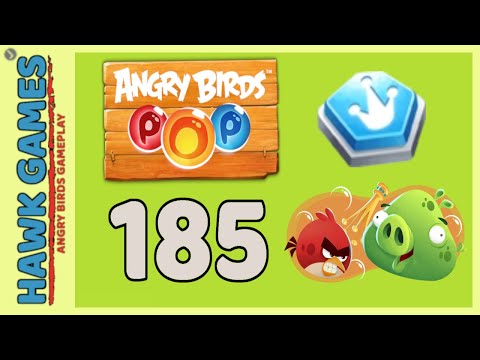 Angry Birds Stella POP Bubble Shooter Level 185 - Walkthrough, No Boosters