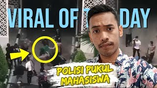 VIRAL HARI INI: Video Detik-detik Oknum Polisi Pukuli Mahasiswa Pendemo, Polda Sumut Beri Keterangan