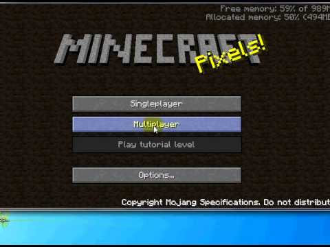 AnimationShorts1 - How to connect to multiplayer MineCraft Alpha Servers