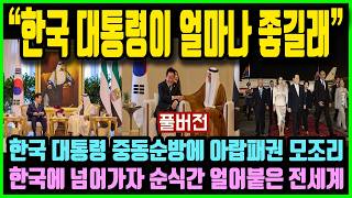 "한국 대통령 왔다고 다 퍼주다니!" 한국 대통령 UAE-이집트 방문에 아랍패권이 모조리 한국에 넘어가자 순식간에 얼어붙은 전세계 [구네스북/뉴스.zip]