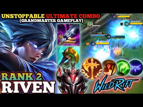 RIVEN UNSTOPPABLE ULT COMBO! DEADLY META BUILD DAMAGE - TOP 2 GLOBAL RIVEN BY Adeyansa - WILD RIFT