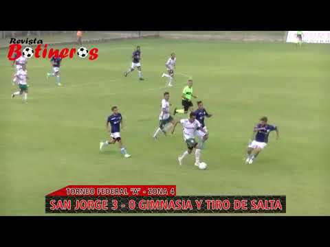 TORNEO FEDERAL "A"-ZONA 4, San Jorge 3 vs 0 Gimnasia y Tiro de Salta